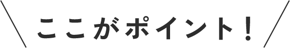 ここがポイント！